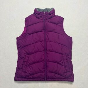 Lands’ End Puffer Vest Burgundy Purple Women’s Size Small (6-8)